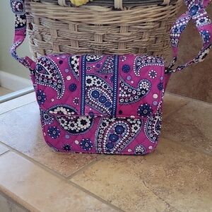 Vera Bradley Pink Paisley Quilted Crossbody Bag